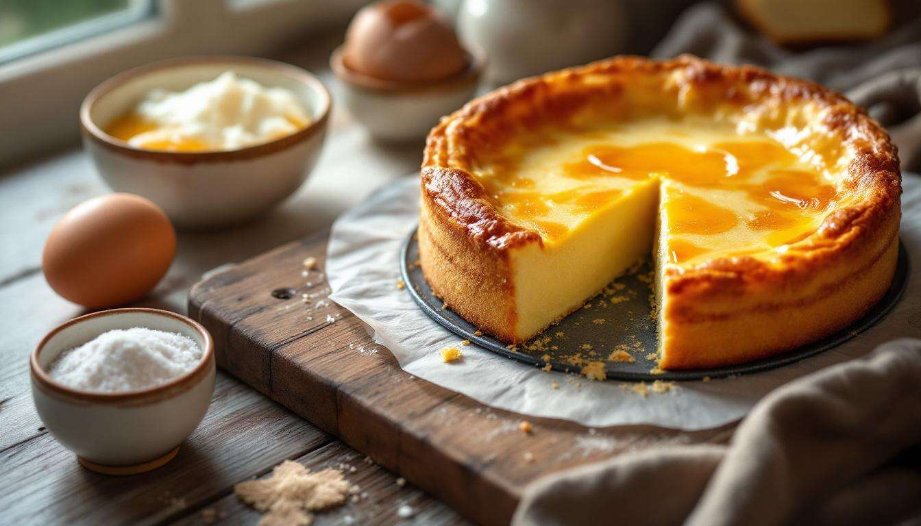 Quark-Grieß-Kuchen ohne Boden: Nur fünf Zutaten und in 40 Minuten fertig