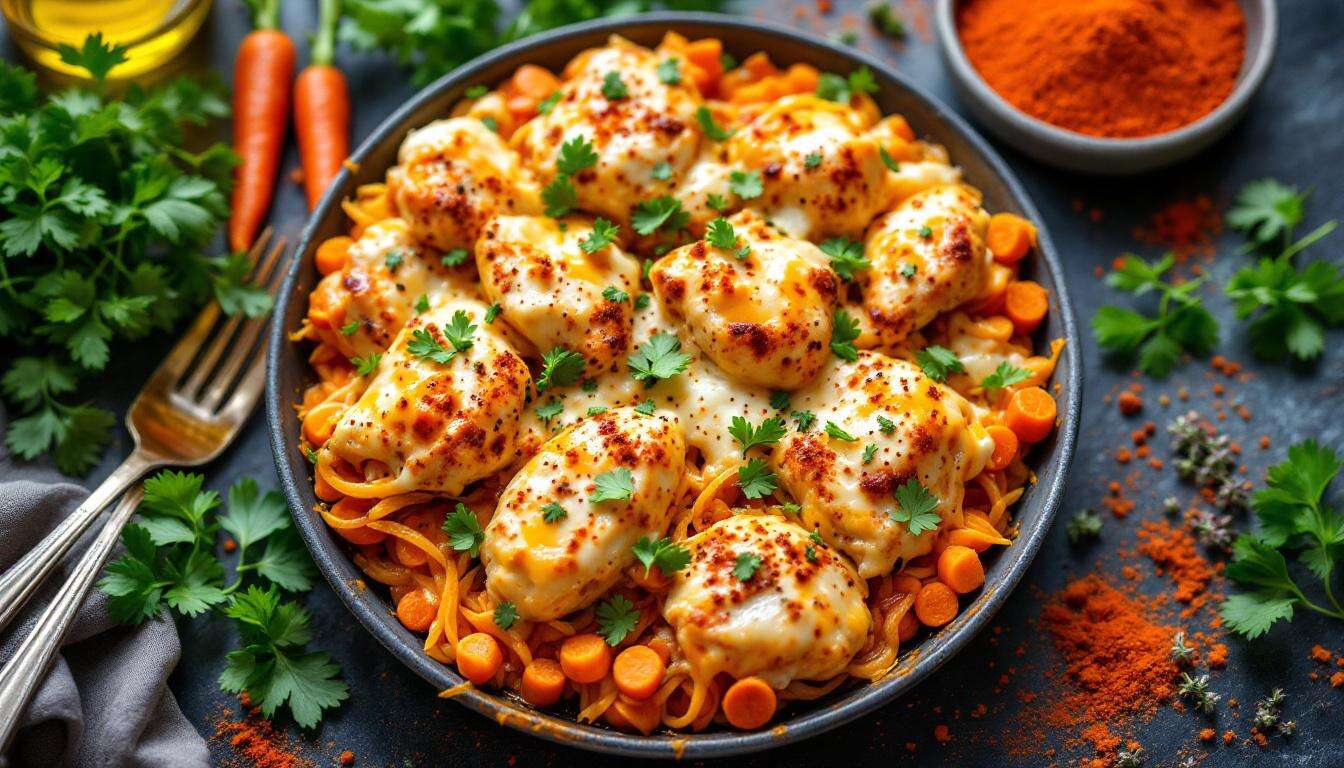 Aromatischer Superstar: Probiere diesen Hähnchen-Möhren-Auflauf