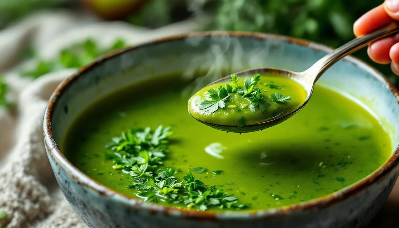 Gründonnerstagssuppe mit 9 Kräutern, dieses fast vergessene Rezept feiert ein Comeback