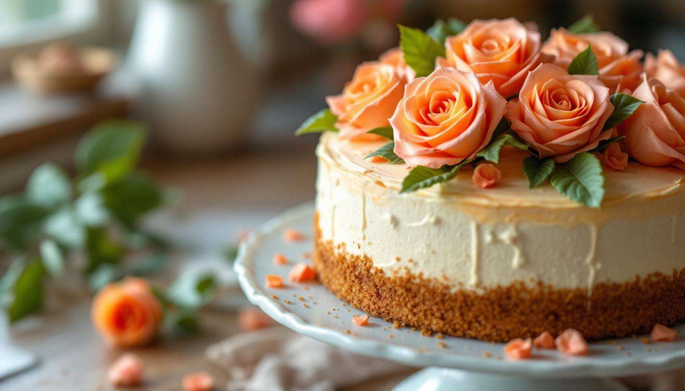 Schmandtorte „Rosenresli": so formst du Pfirsichrosen, die wirklich gelingen