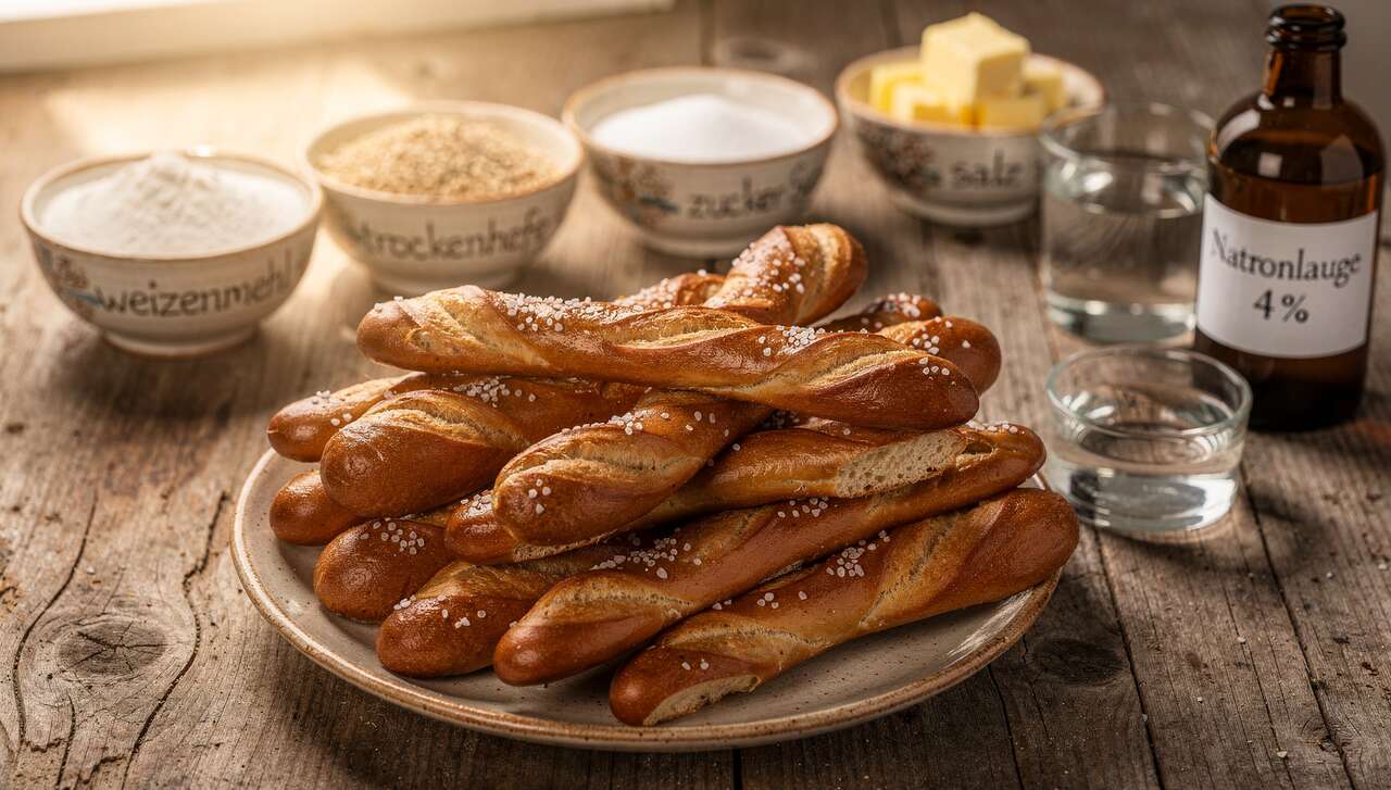 Laugenstangen selbst backen: So werden sie außen knusprig und innen weich