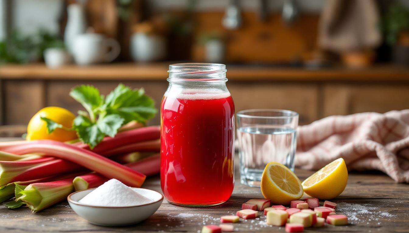Rhabarber-Sirup selber machen: In 15 Minuten fertig und bis zu 4 Wochen haltbar im Kühlschrank