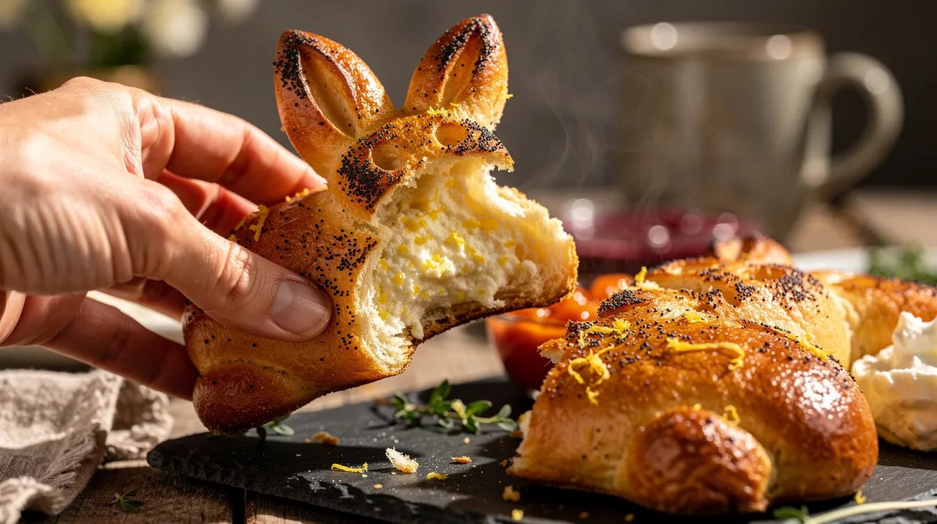 Quark-Osterhasen aus Hefeteig: Dieses Rezept gelingt auch mit Kindern beim ersten Mal