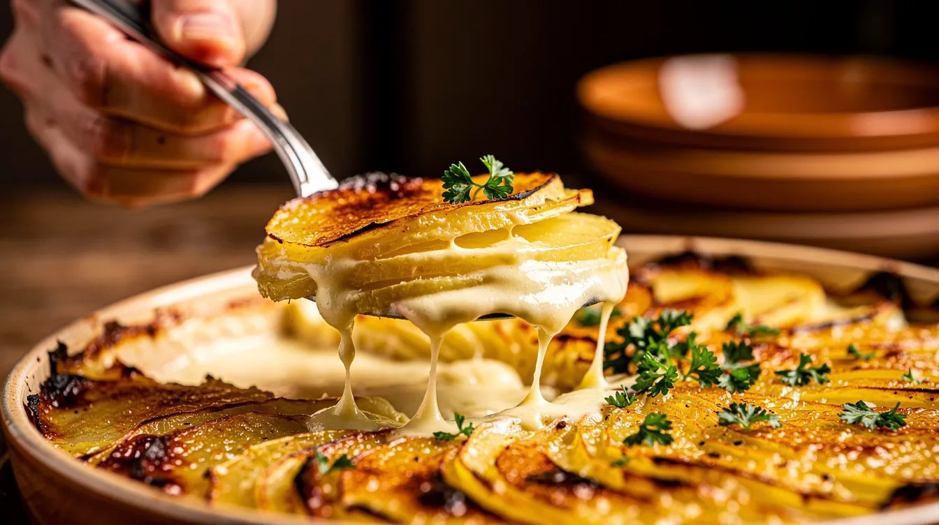 Kartoffelgratin: Warum Profiköche die Sahne immer vorher mit Knoblauch aufkochen