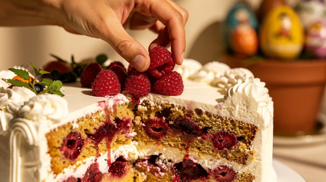 Genuss für die Festtage: Unser Rezept für die Ostertorte mit Himbeer-Frischkäsefüllung