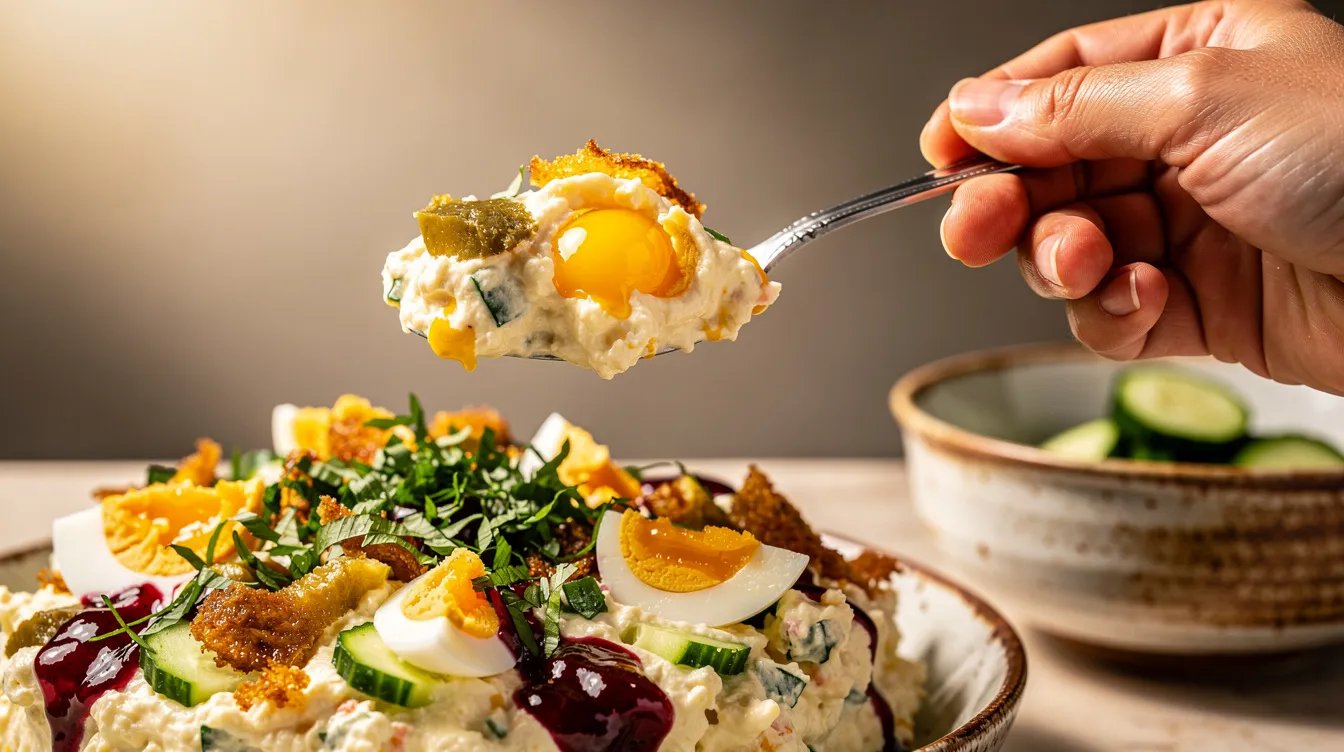 Eiersalat: Warum ein Schuss Gurkenflüssigkeit laut Köchen den Unterschied macht