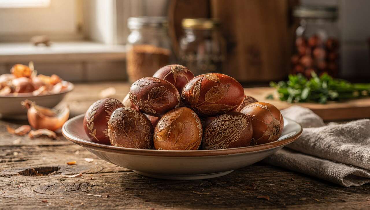 Eier perfekt färben: Die Zwiebelschalen-Methode, die schon unsere Großmütter kannten