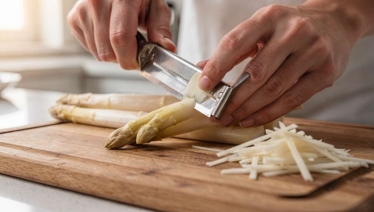 Spargel richtig schälen: Die meisten machen dabei einen entscheidenden Fehler