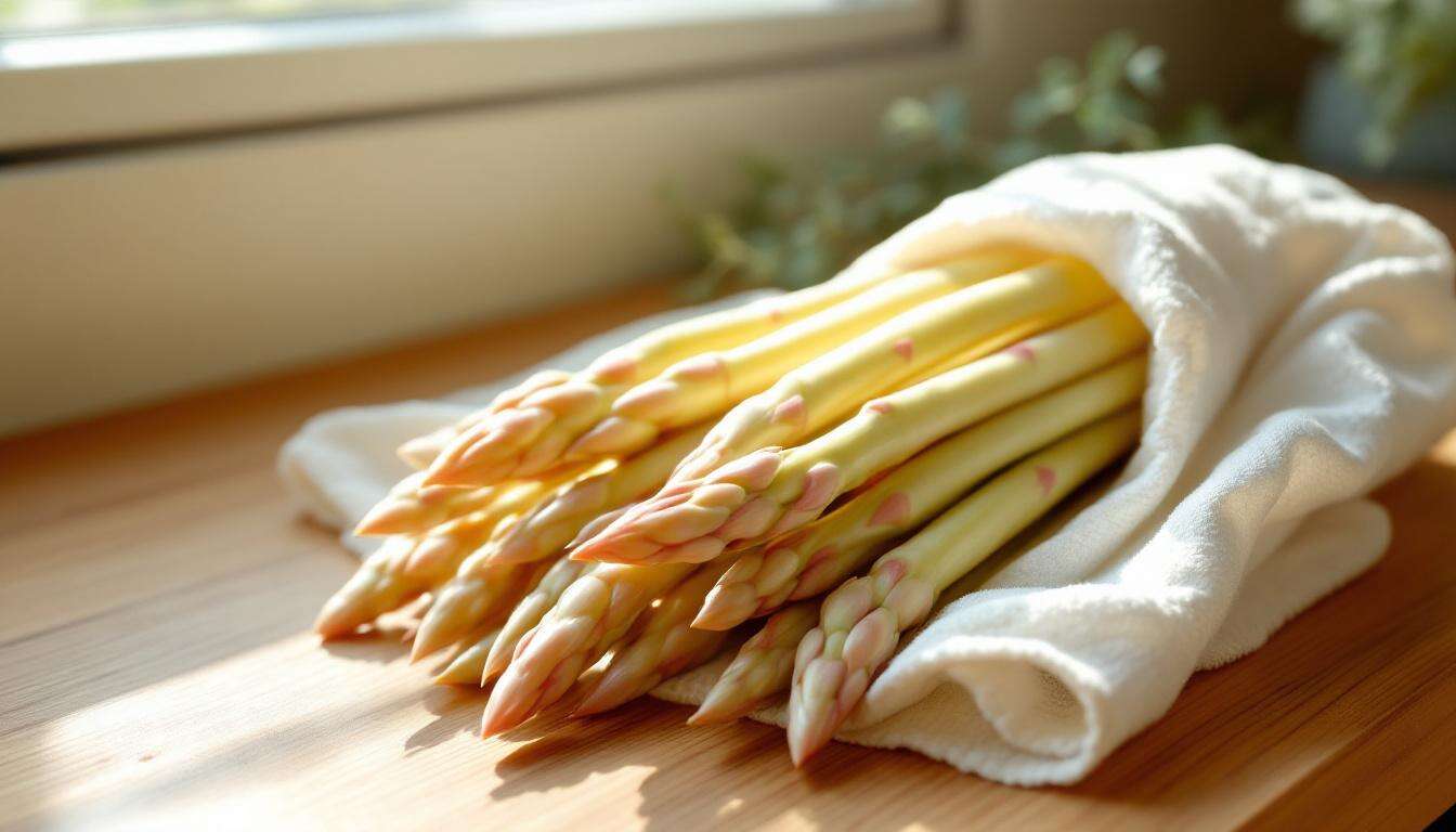 Spargel im Mai richtig lagern, warum ein feuchtes Tuch laut Bauernverband 5 tage frische bringt