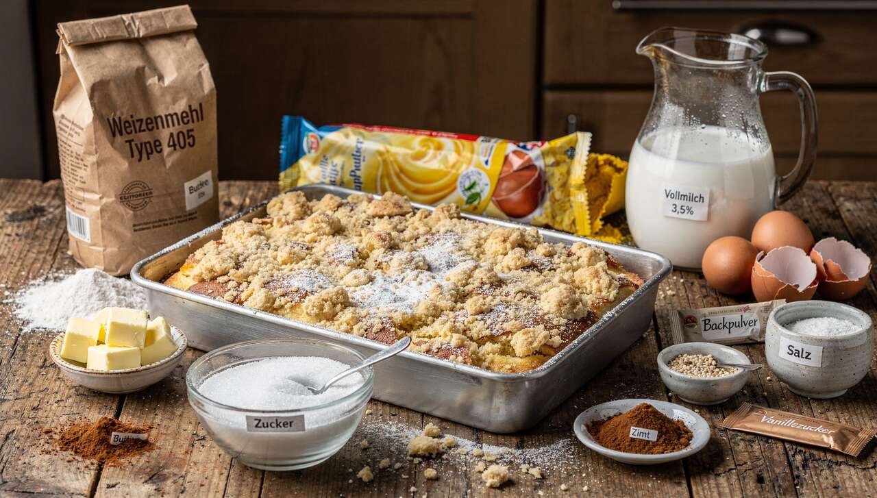 Puddingkuchen mit Streuseln: Das Rezept, das sogar Konditor-Qualität erreicht