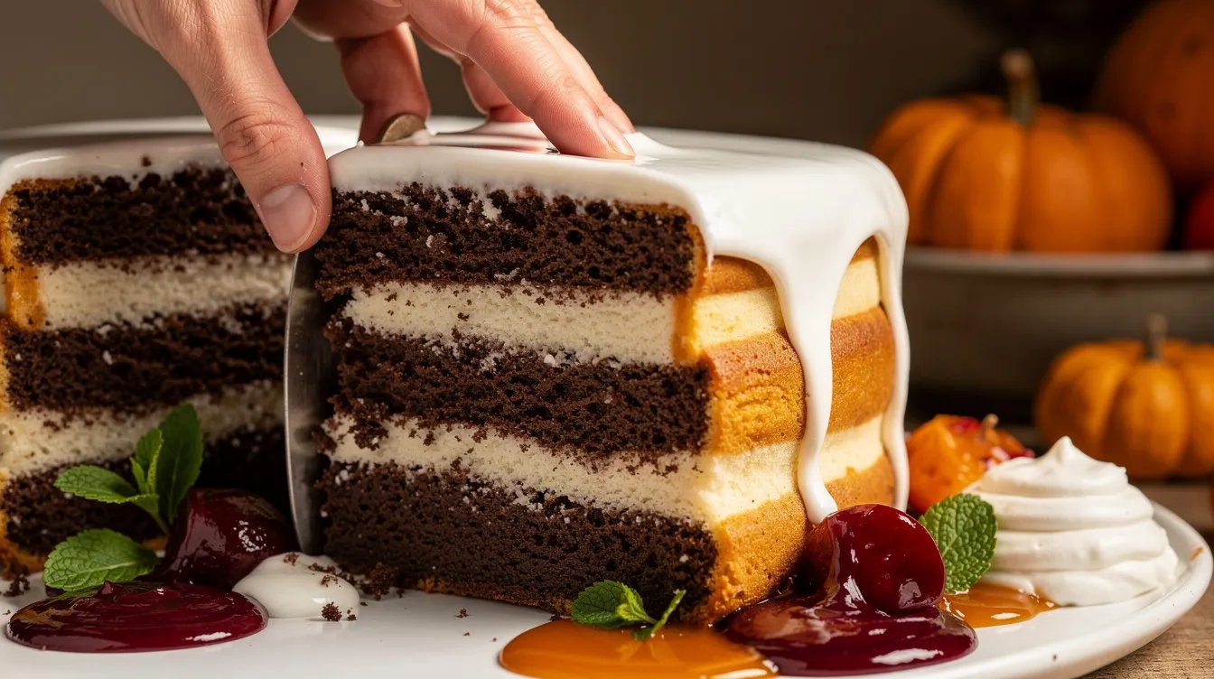 Ganz viele Streifen: Dieser Zebrakuchen ist ein echter Hingucker - mit leckerer Glasur